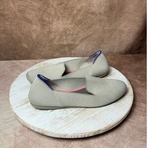 Rothy's The Loafer Linen Double Stitch Gray Flats 8.5